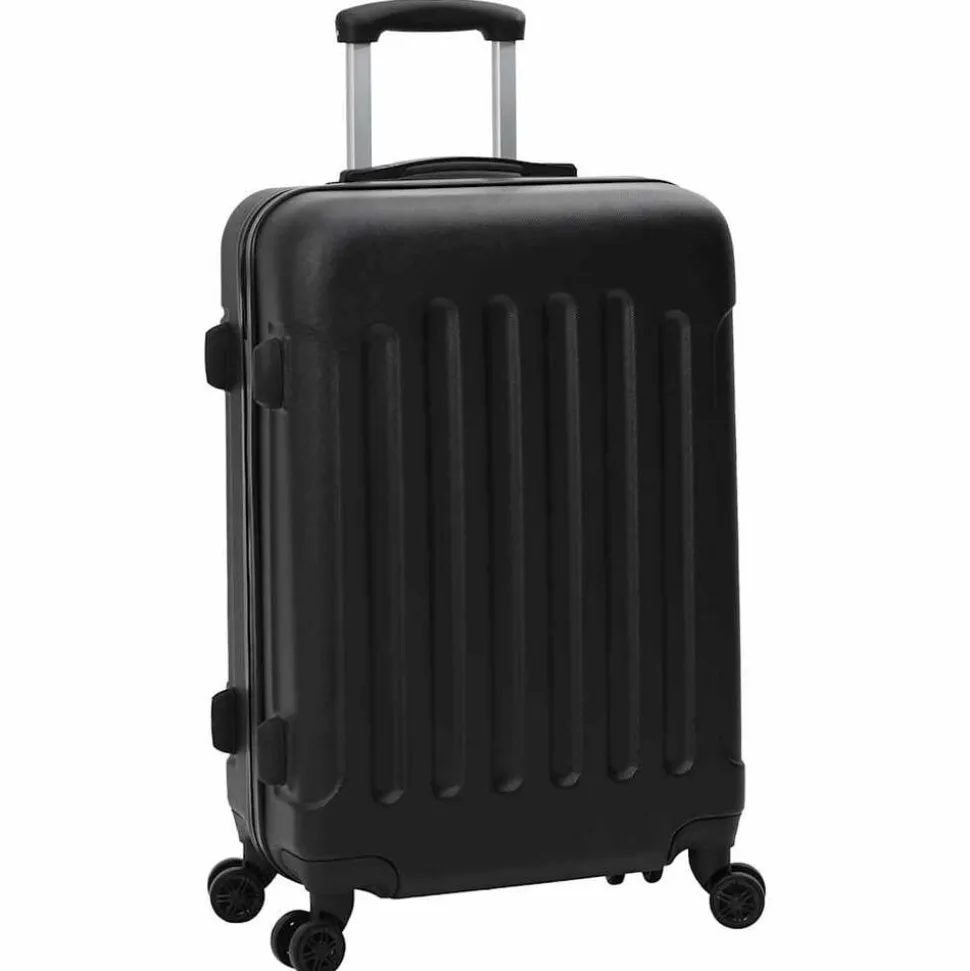 vidaXL Koffer met slot 3 pcs Zwart 50 x 31 x 78 cm ABS Kunststof