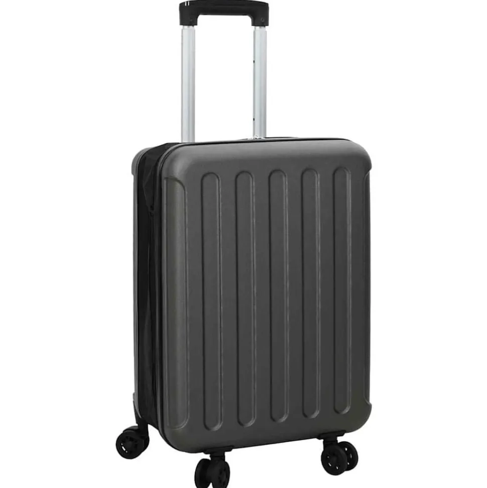 vidaXL Koffer met slot Donkergrijs 34 x 23 x 55.5 cm ABS Kunststof