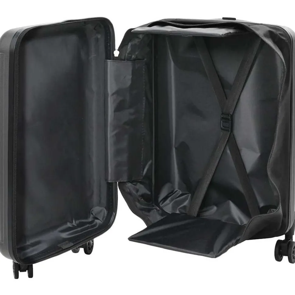 vidaXL Koffer met slot Donkergrijs 34 x 23 x 55.5 cm ABS Kunststof