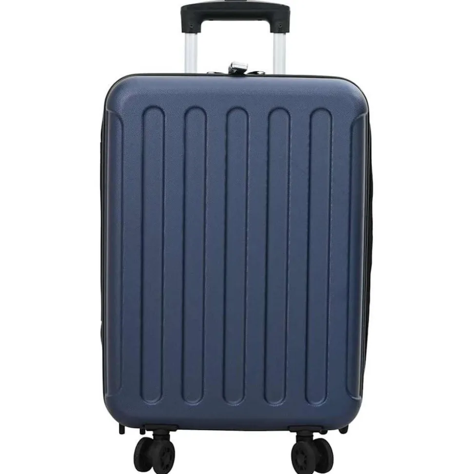 vidaXL Koffer met slot Donkerblauw 34 x 23 x 55.5 cm ABS Kunststof