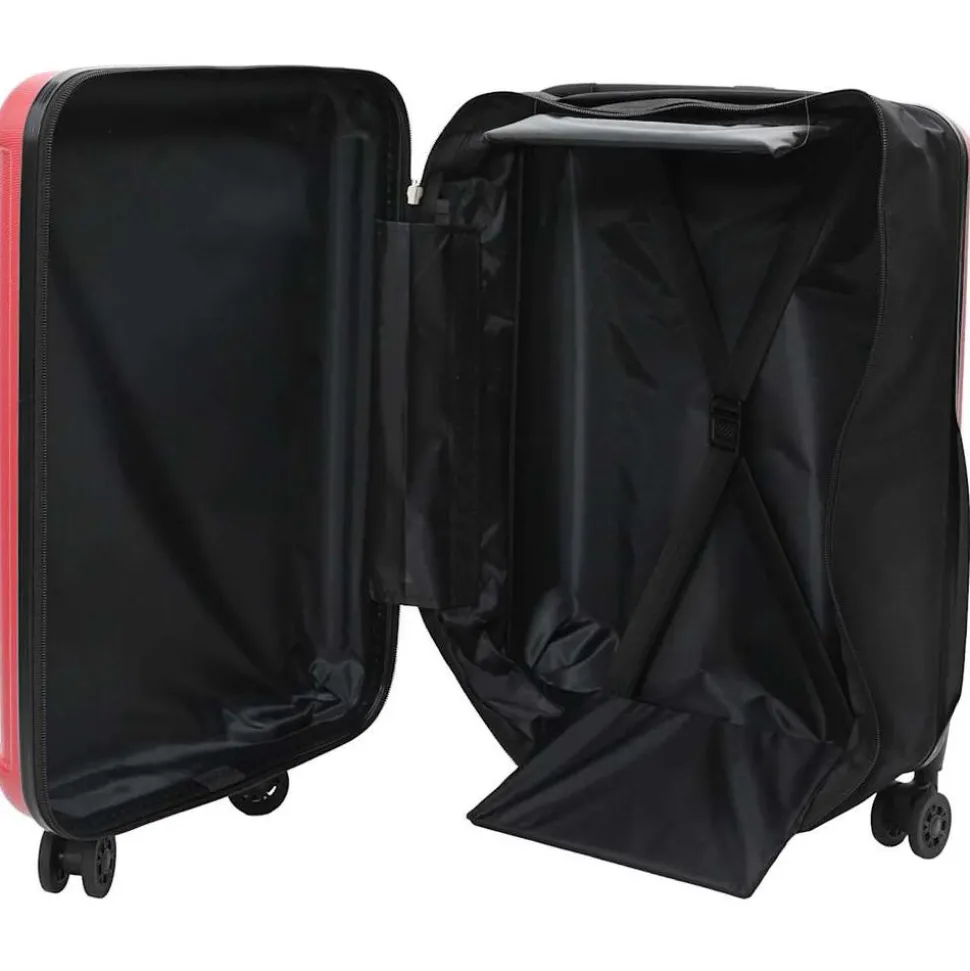 vidaXL Koffer met slot Rood 34 x 23 x 55.5 cm ABS Kunststof