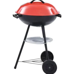vidaXL Kogelbarbecue houtskool met wieltjes XXL 44 cm