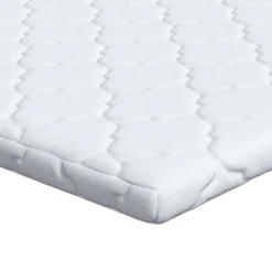 vidaXL Kokos Topper Wit 70 x 200 cm Jacquard stof