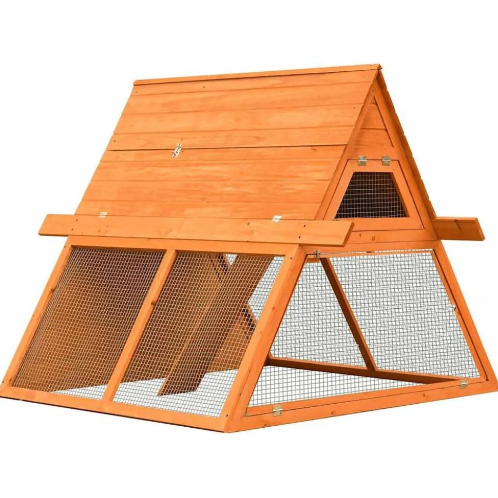 vidaXL Konijnenhok 152x128x108 cm massief grenen- en vurenhout