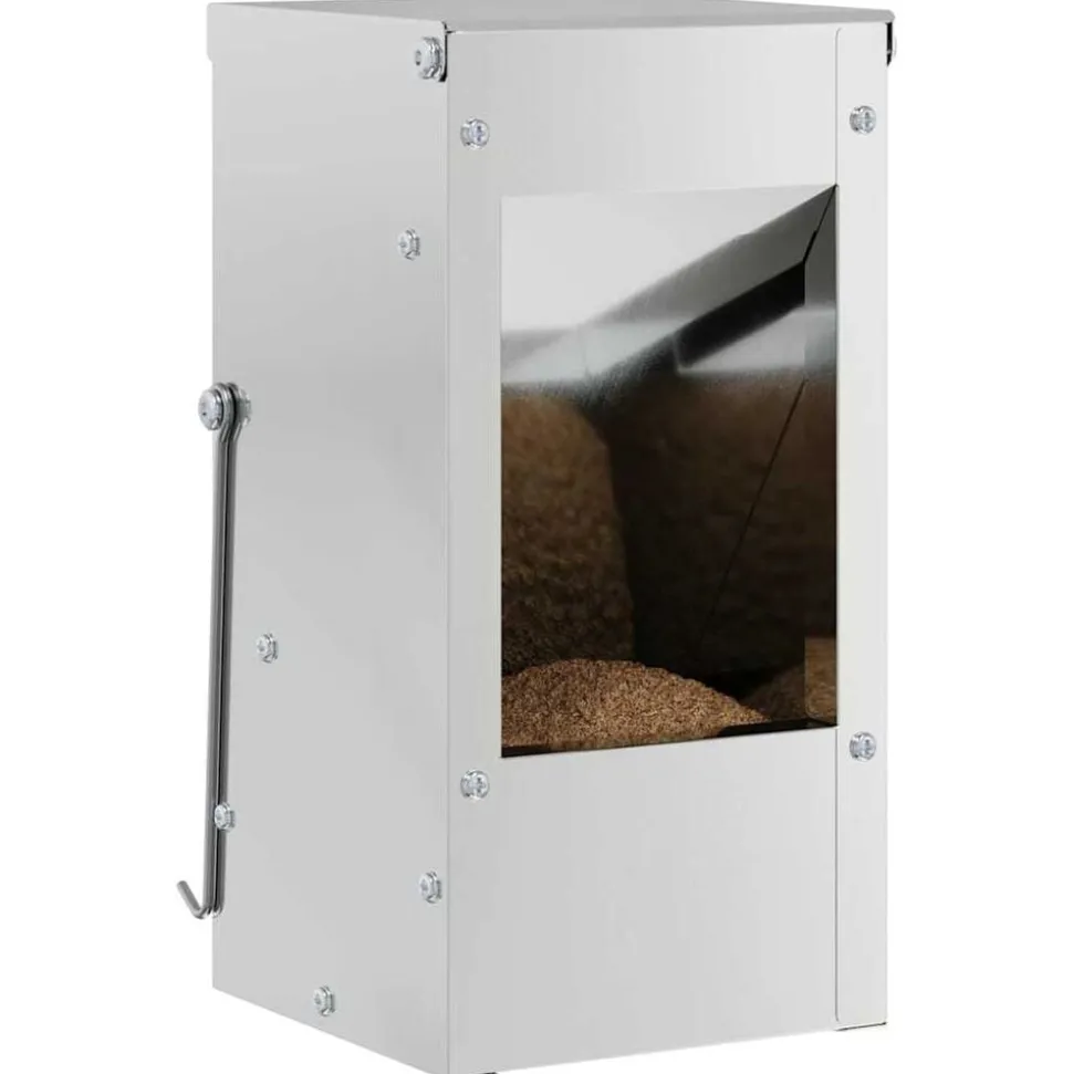 vidaXL Konijnenvoer Zilver 12,5 x 12,5 x 25 cm Gegalvaniseerd staal