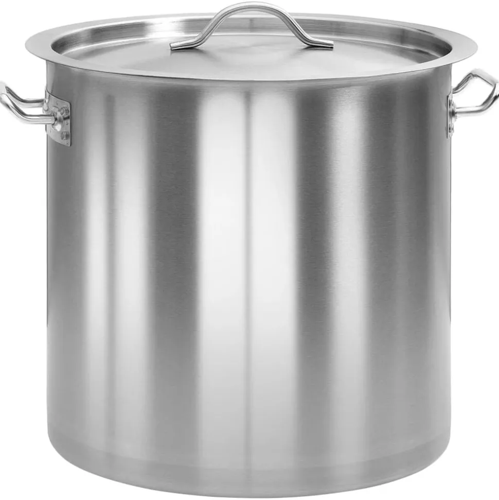 vidaXL Kookpan 26 L 32x32 cm roestvrij staal