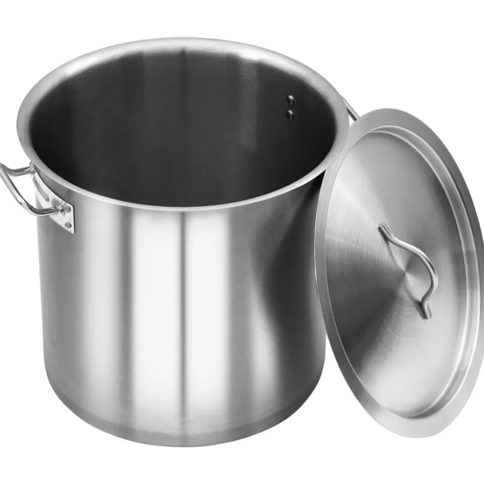 vidaXL Kookpan 26 L 32x32 cm roestvrij staal
