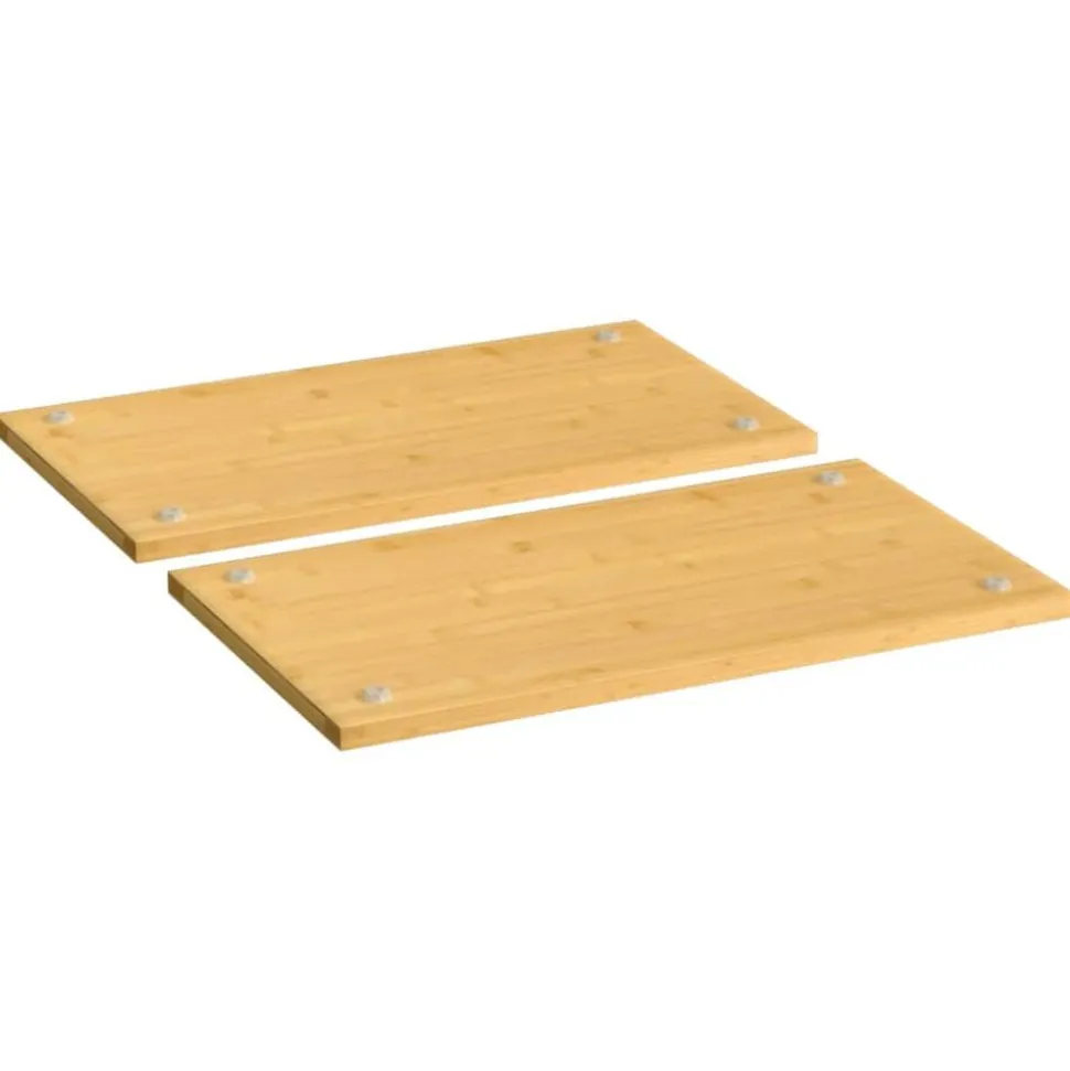 vidaXL Kookplaatafdekkingen 2 st 50x28x1,5 cm bamboe
