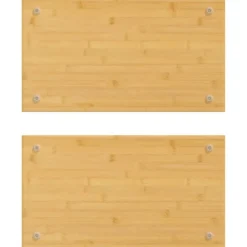 vidaXL Kookplaatafdekkingen 2 st 50x28x1,5 cm bamboe
