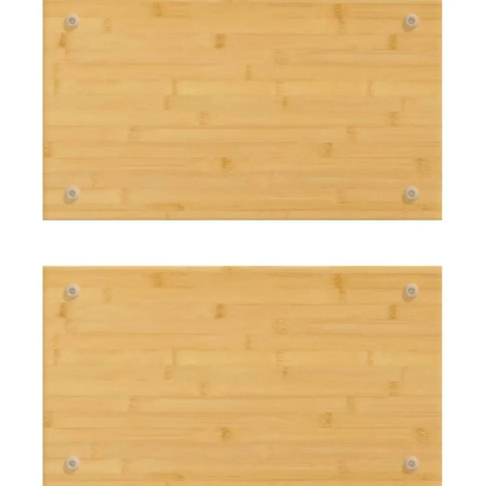 vidaXL Kookplaatafdekkingen 2 st 50x28x1,5 cm bamboe