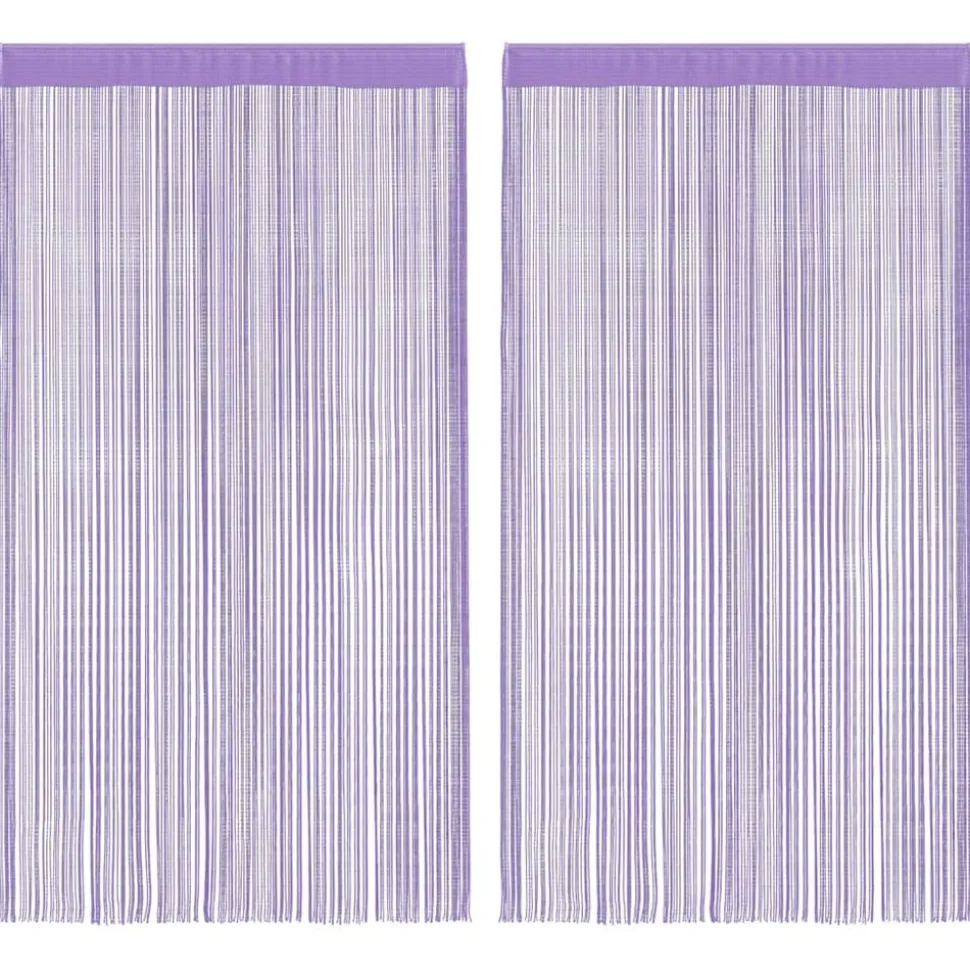 vidaXL Koordgordijnen 2 st 100x250 cm paars