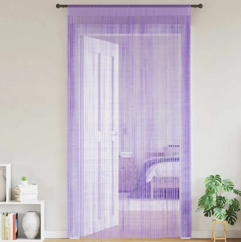 vidaXL Koordgordijnen 2 st 100x250 cm paars
