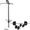vidaXL Krachttoren voor aan de wand met halterset 60,5 kg
