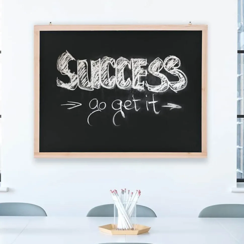 vidaXL Krijtbord voor aan de wand 60x80 cm cederhout