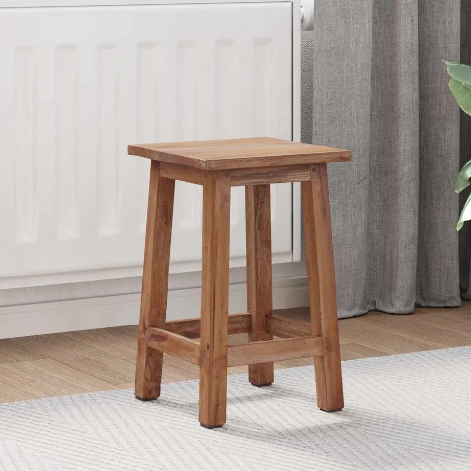 vidaXL Kruk Naturel 30 x 30 x 47 cm Mahoniehout
