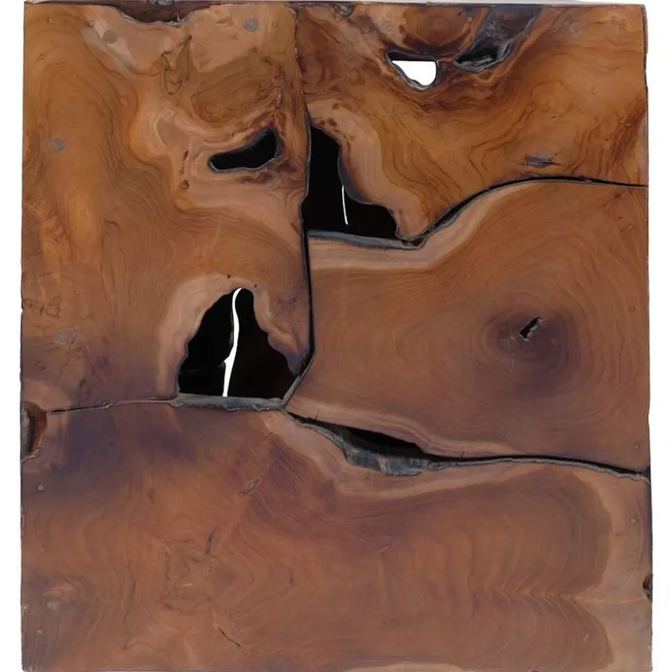 vidaXL Kruk 40x40x45 cm massief teakhout bruin