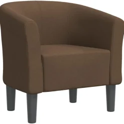 vidaXL Kuipstoel stof bruin