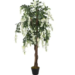 vidaXL Kunstboom wisteria 560 bladeren 80 cm groen en wit