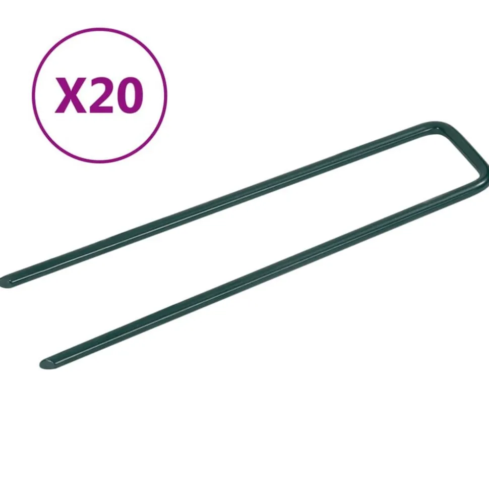 vidaXL Kunstgraspennen 20 st U-vormig ijzer