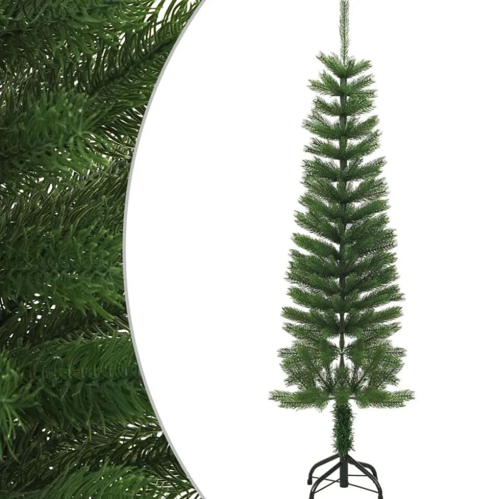 vidaXL Kunstkerstboom met standaard smal 150 cm PE
