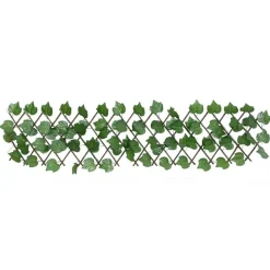 vidaXL Kunstplant druivenblad op latwerk uittrek baar 180x20 cm groen