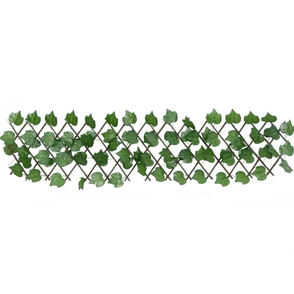 vidaXL Kunstplant druivenblad op latwerk uittrek baar 180x20 cm groen