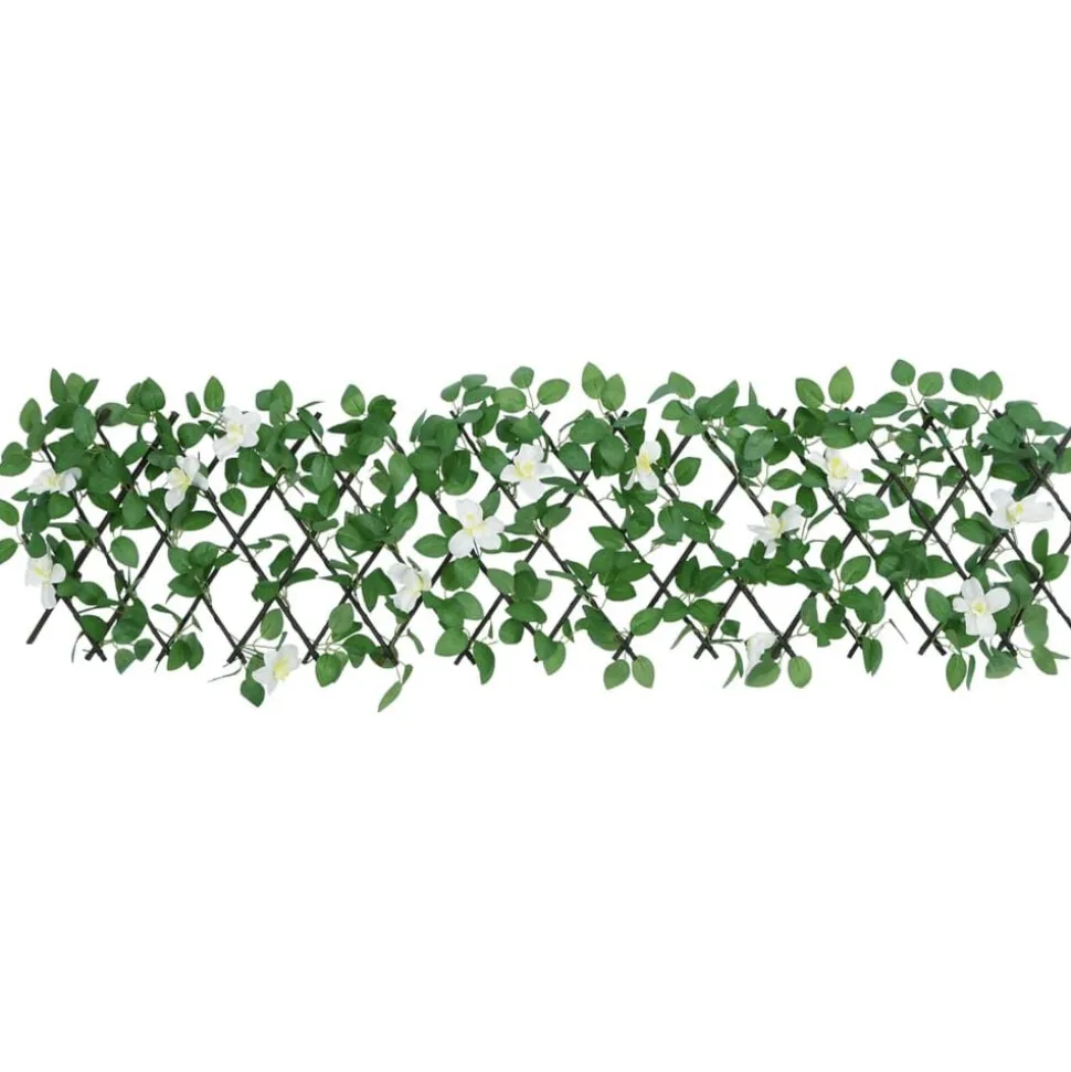 vidaXL Kunstplant klimop op latwerk uittrekbaar 180x30 cm groen
