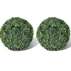 vidaXL Kunstplanten buxusbol 2 st 27 cm