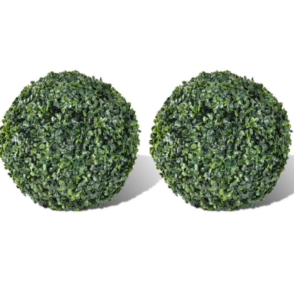 vidaXL Kunstplanten buxusbol 2 st 27 cm