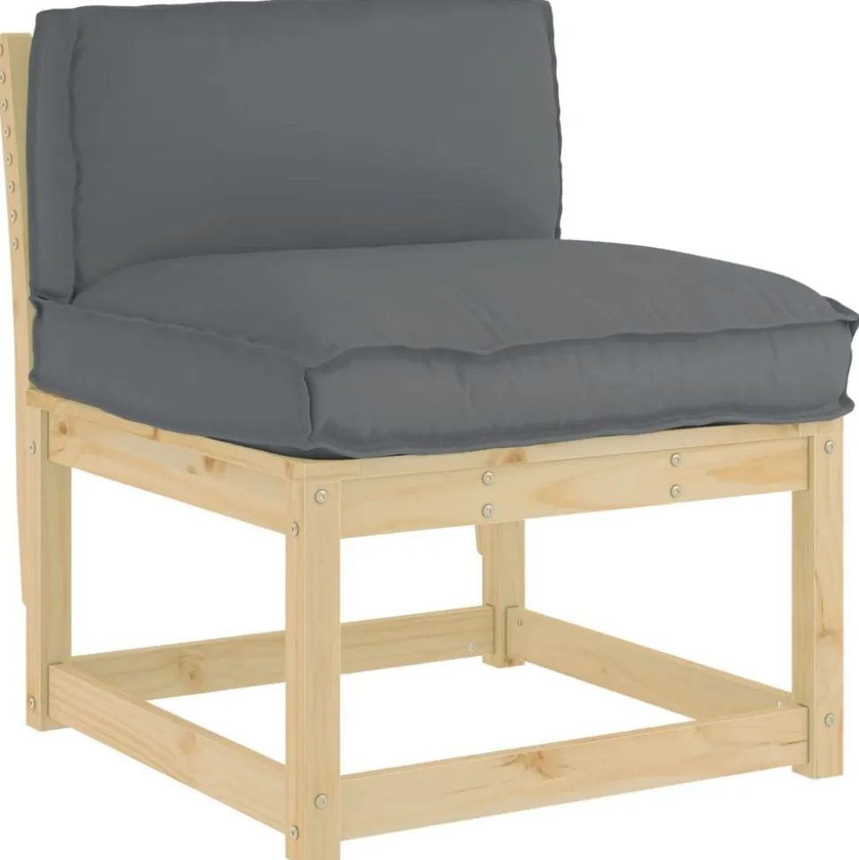 vidaXL Kussen Antraciet 80 x 40 x 12 cm Oxford Stof