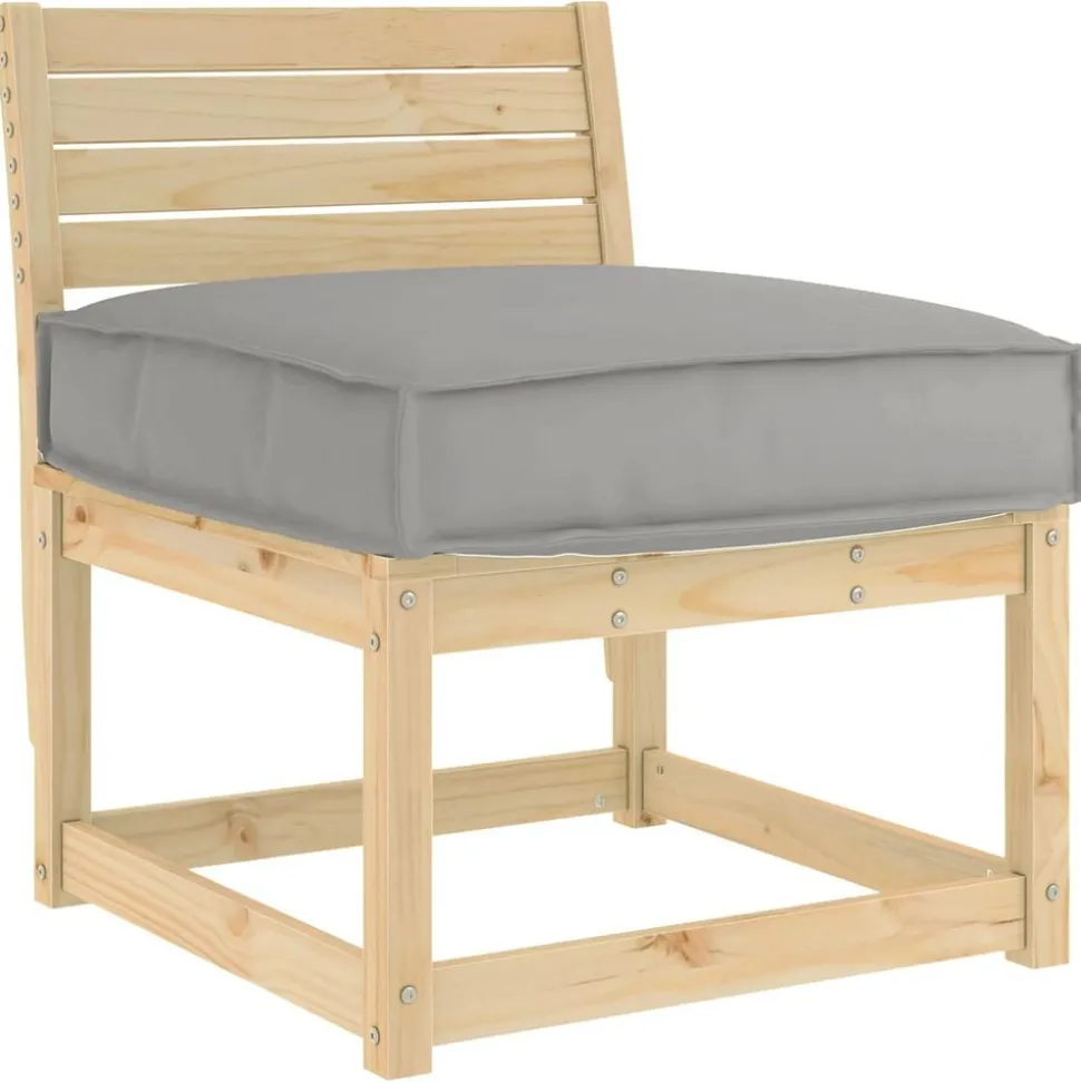 vidaXL Kussen Grijs 60 x 60 x 12 cm Oxford Stof