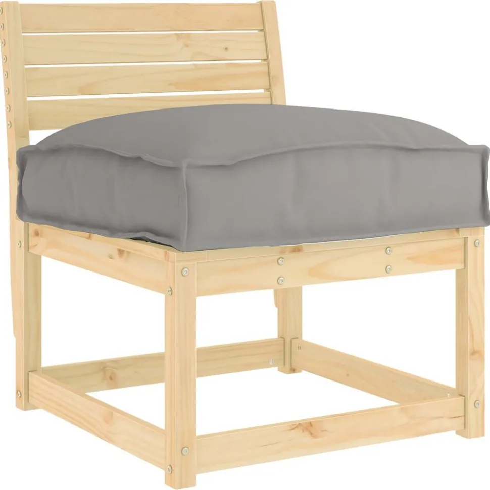 vidaXL Kussen Grijs 50 x 50 x 12 cm Oxford Stof