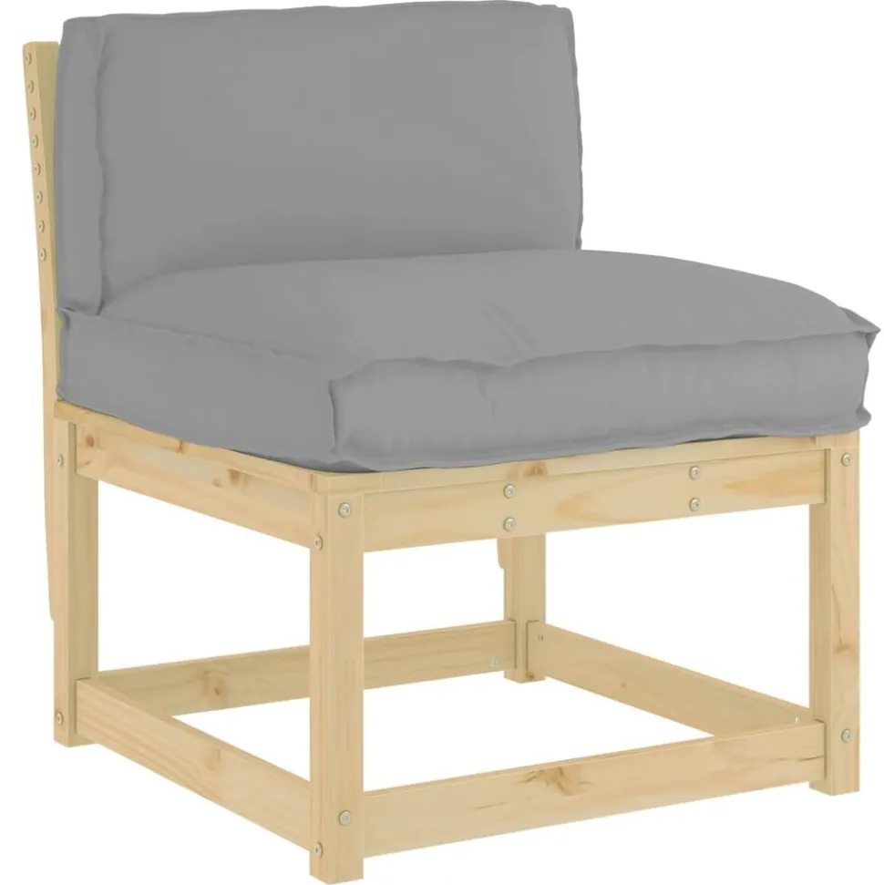 vidaXL Kussen Grijs 70 x 40 x 12 cm Oxford Stof