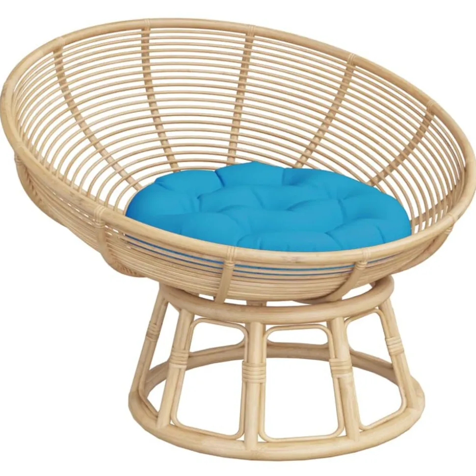 vidaXL Kussen rond Ø 60x11 cm oxford stof lichtblauw