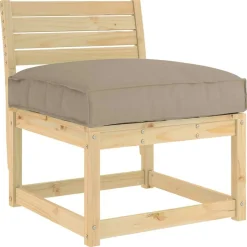 vidaXL Kussen Taupe 70 x 70 x 12 cm Oxford Stof