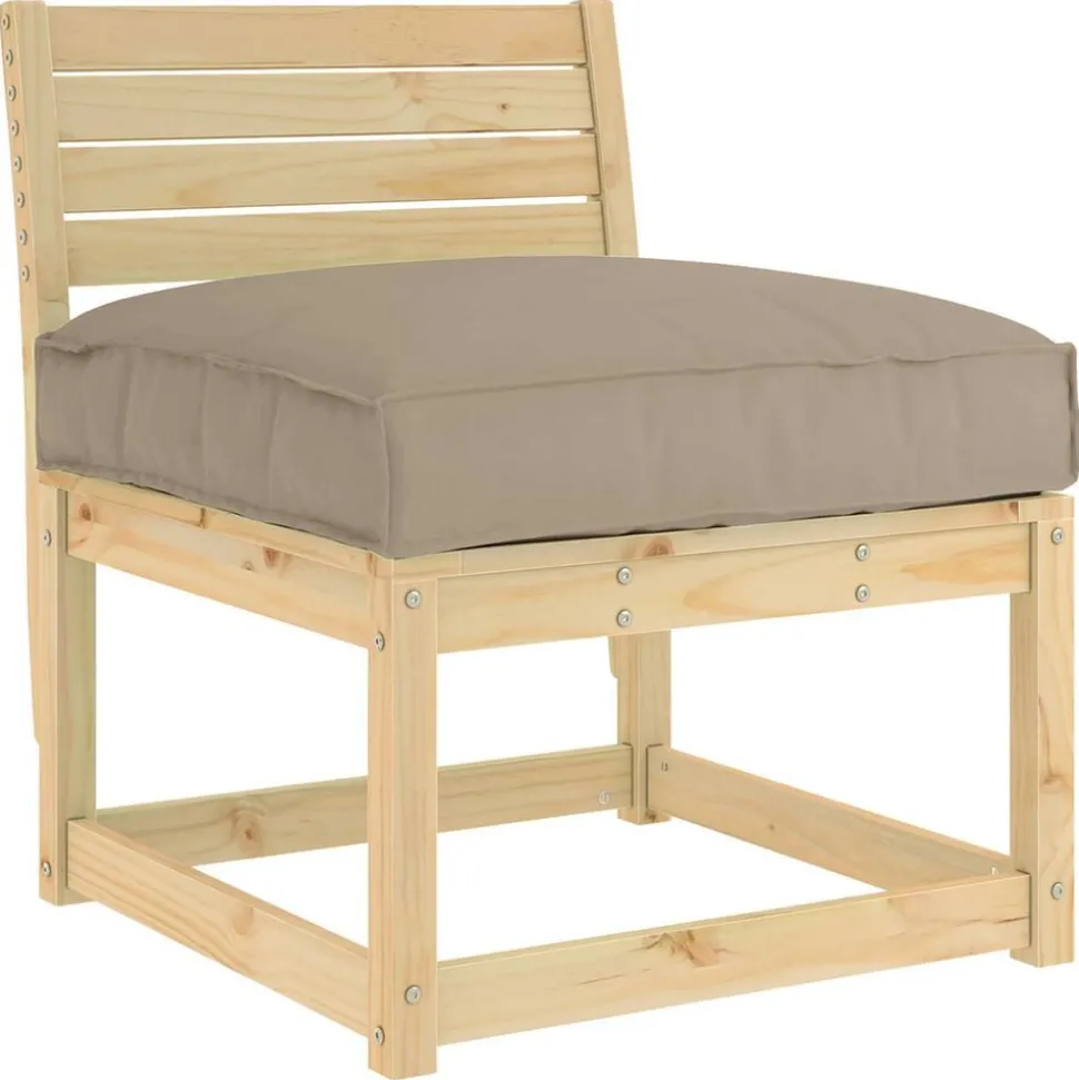vidaXL Kussen Taupe 70 x 70 x 12 cm Oxford Stof