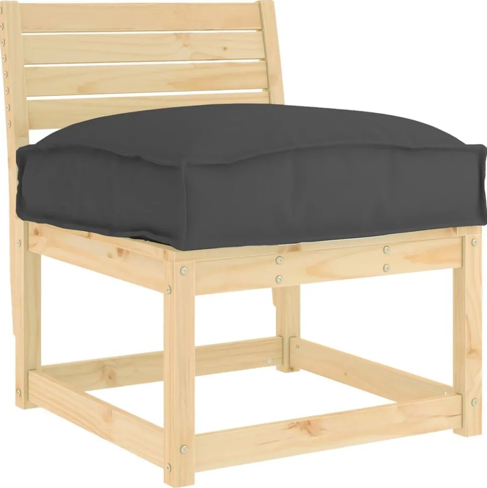 vidaXL Kussen Zwart 50 x 50 x 12 cm Oxford Stof