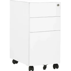 vidaXL Ladeblok verrijdbaar 39x45x59 cm staal wit