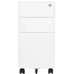 vidaXL Ladeblok verrijdbaar 39x45x59 cm staal wit