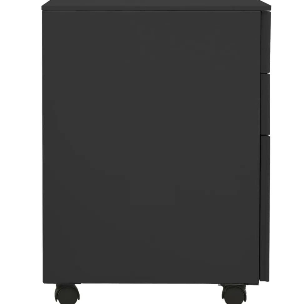 vidaXL Ladeblok verrijdbaar 39x45x60 cm staal antracietkleurig
