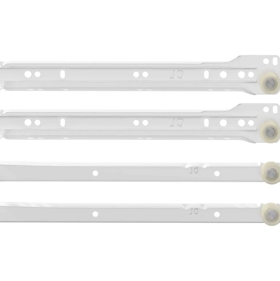 vidaXL Ladegeleider 2 pcs Wit 250 mm Staal