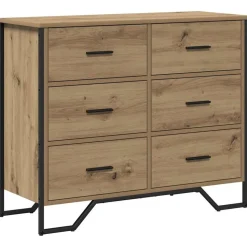 vidaXL Ladekast met lade 2 pcs Artisan Eiken 91 x 35,5 x 74,5 cm