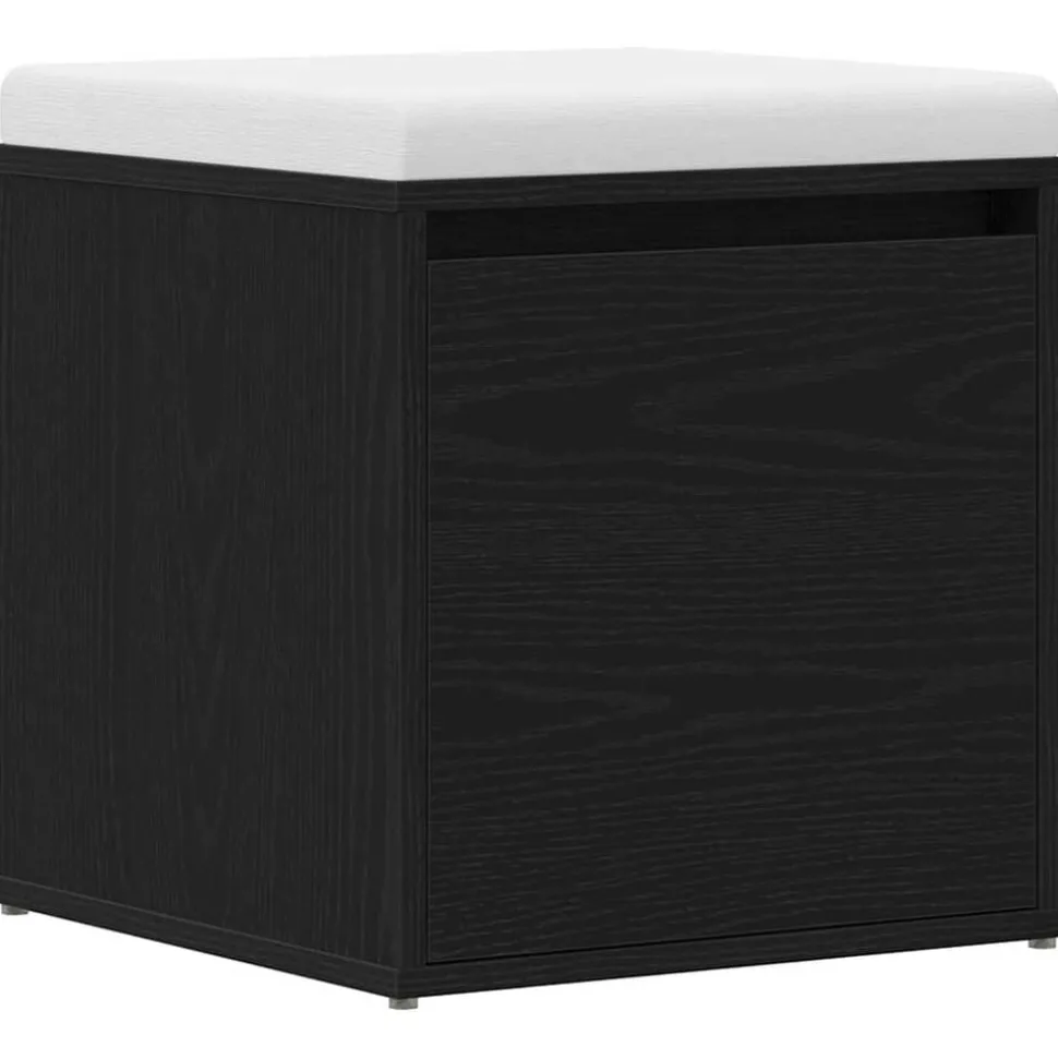 vidaXL Ladekast met lade Zwart Eiken 40,5 x 40 x 40 cm Bewerkt hout
