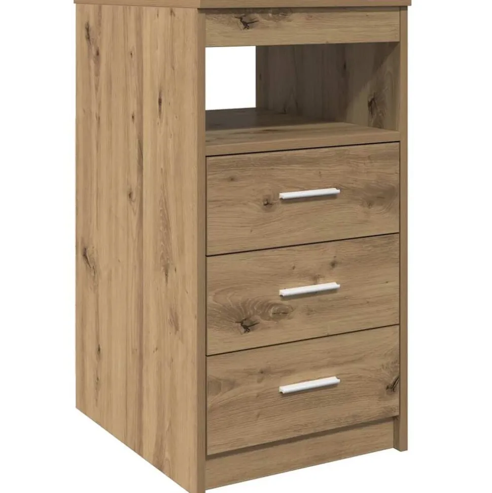 vidaXL Ladekast 40x50x76 cm bewerkt hout artisanaal eikenkleur