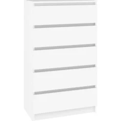 vidaXL Ladekast 60x36x103 cm bewerkt hout wit