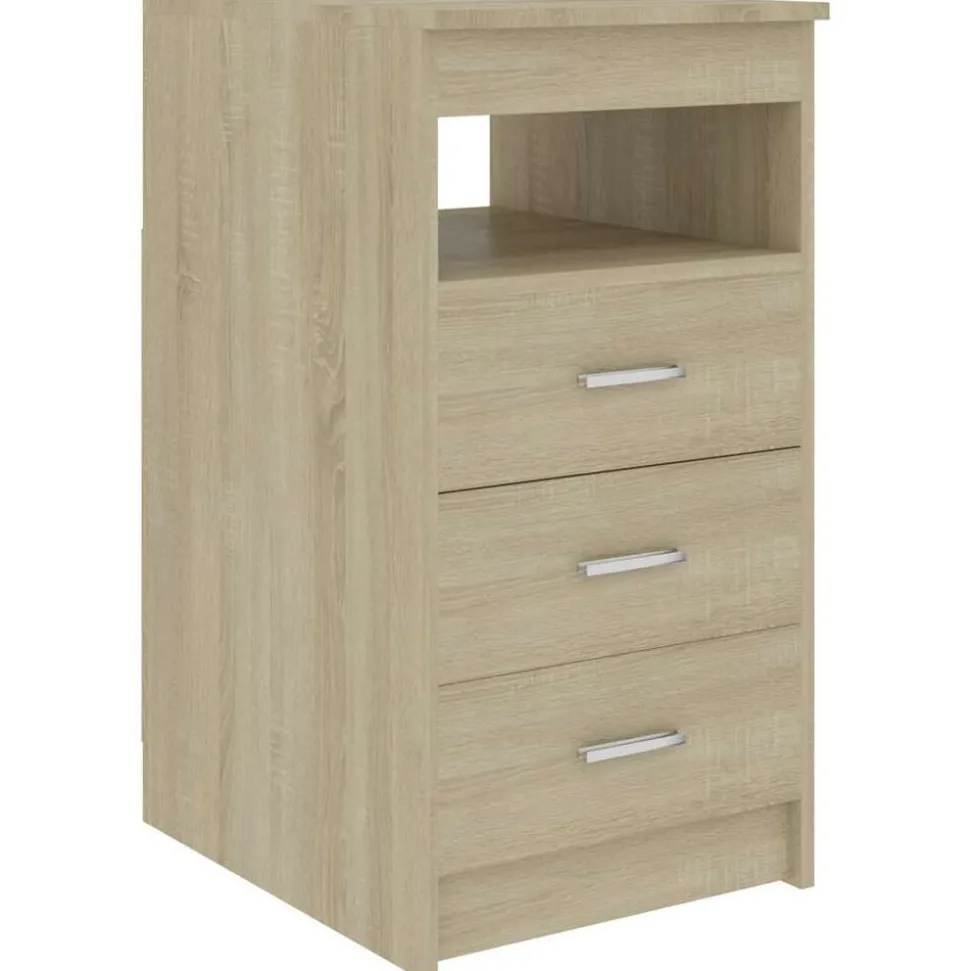 vidaXL Ladekast 40x50x76 cm bewerkt hout sonoma eikenkleurig