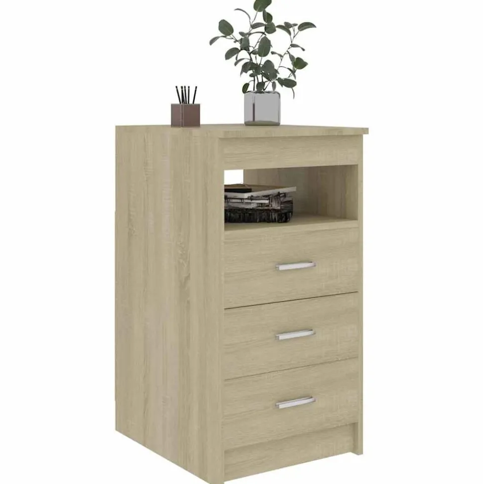 vidaXL Ladekast 40x50x76 cm bewerkt hout sonoma eikenkleurig