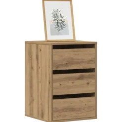 vidaXL Ladekast 40x41x58 cm bewerkt hout artisanaal eikenkleurig