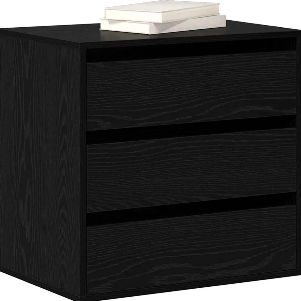 vidaXL Ladenkast met lade Zwart 60 x 41 x 58 cm Bewerkt hout