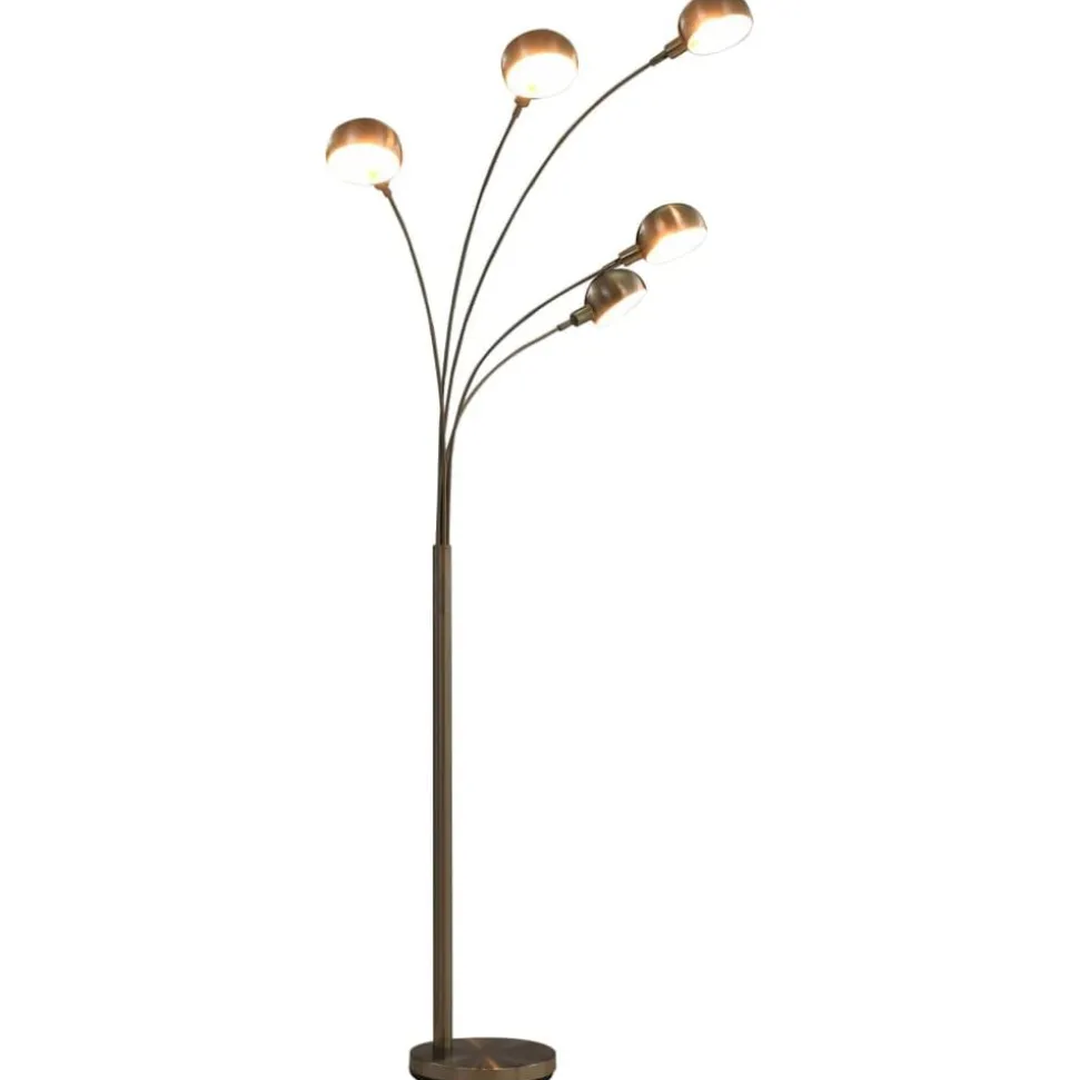 vidaXL Lamp staand 5xE14 200 cm zilverkleurig